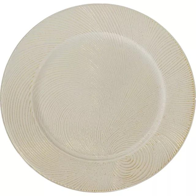 Dekorativni podložni tanjur Swirl plastični 33 cm, bijeli