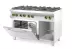 Plinski štednjak Kitchen Line sa 6 plamenika i konvekcijskom pećnicom GN 1/1, HENDI, Kitchen Line, 230 V/3000 W, 28,5 kW, 1200x722x(V)900 mm