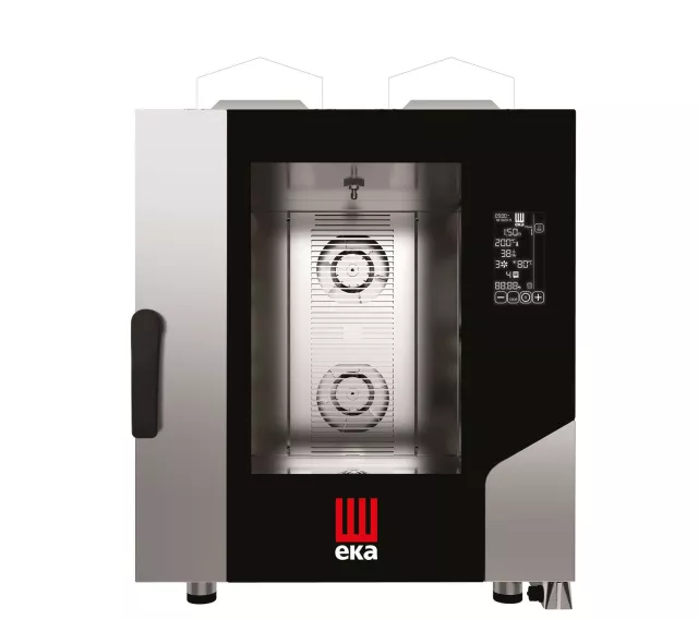 Konvekcijska pećnica Millennial Black Mask Gastro, 7x600x400 mm – elektroničko upravljanje, plinska, Tecnoeka, 230 V/500 W, 13500 kW, 730x849x(V)951 mm