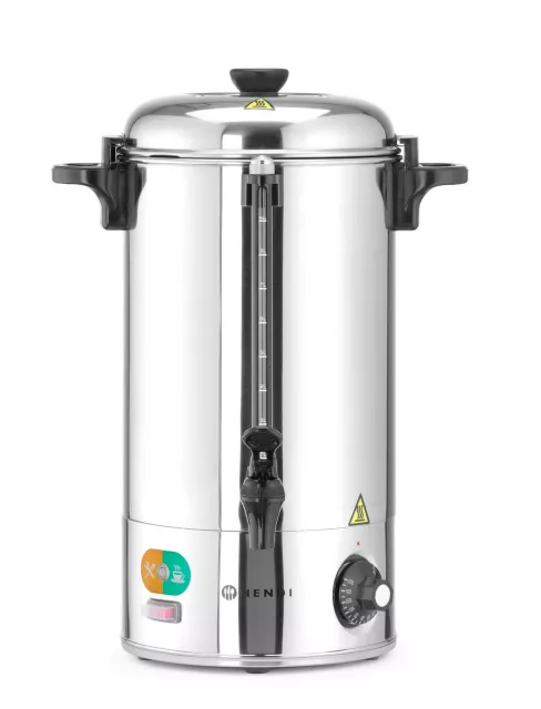 Jednostruki grijač toplih napitaka, HENDI, 9 l, srebrni, 230 V/2200 W, 340x227x(H)468 mm