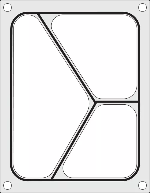 Matrica za brtvljenje za stroj za brtvljenje HENDI, za trodijelnu posudu 227x178 mm