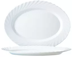 Ovalna zdjela za posluživanje Arcoroc Trianon, 350 × 240 mm, bijela