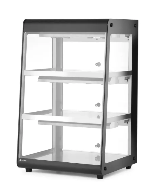 Grijana stolna vitrina, HENDI, crna, 230 V/500 W, 472x447x(V)775 mm