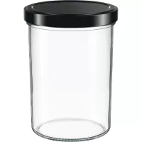 Staklenke za zimnicu s crnim navojnim poklopcem Weck 435 ml, 6 kom.