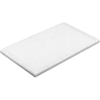 Plastična daska za rezanje 40x30x1 cm, s utorom, bijela