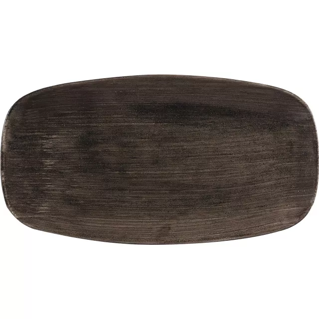Tanjur za posluživanje Churchill Stonecast Iron Black 35,5x18,9 cm