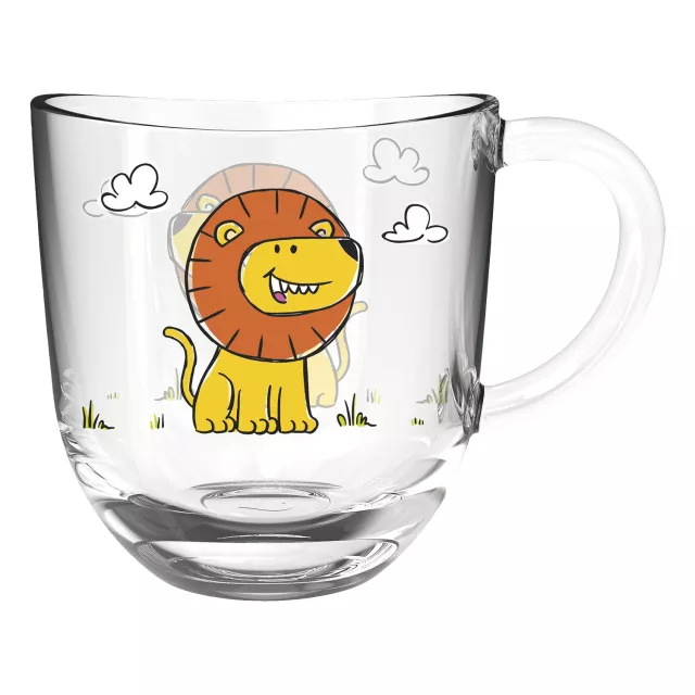 Dječja čaša s ručkom 280 ml, lav