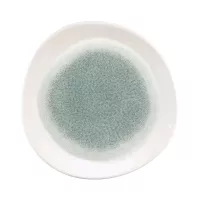 CHURCHILL Raku Topaz Blue plitki tanjur, organski, ø: 186 mm