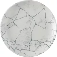 CHURCHILL Kintsugi biserno sivi plitki tanjur, coup, promjer: 217 mm