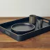 GenWare pladanj za posluživanje, drveni furnir, crni, visina: 45 mm, duljina: 355 mm, širina: 280 mm