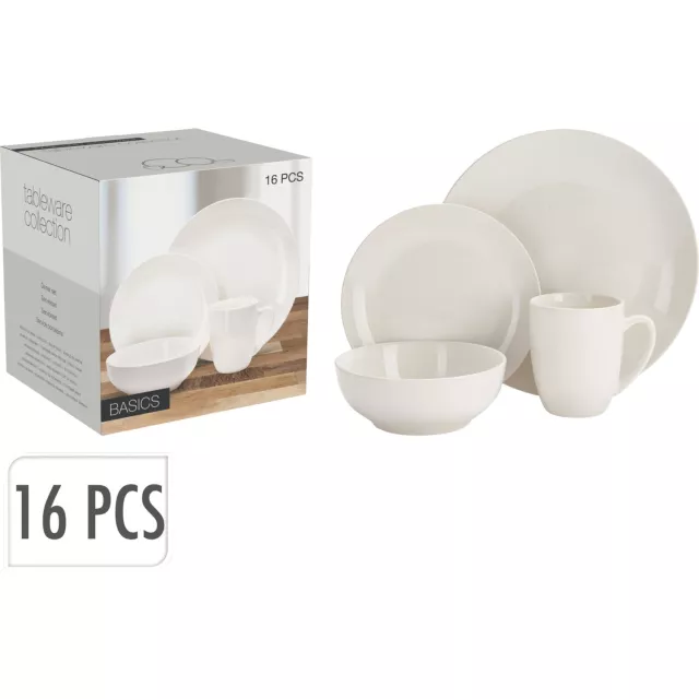 Set posuđa 16-dijelni Bone China, bijeli porculan, visina: 290 mm, duljina: 280 mm, širina: 260 mm